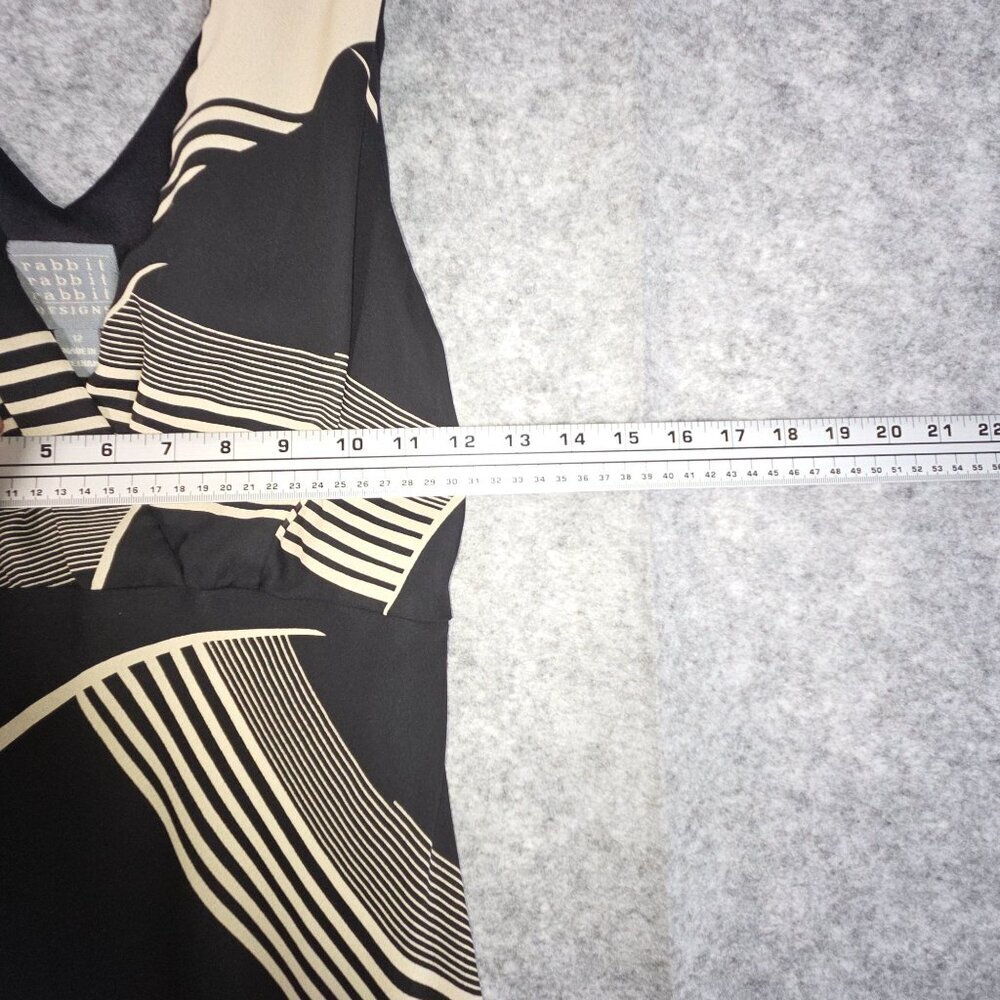 Rabbit Rabbit Rabbit Women's Midi Dress Sleeveless V Neck Multi Color Size 12 - Picture 5 of 10